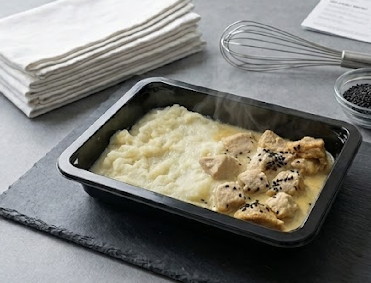 Cerdo a la Mostaza con Puré de Papas